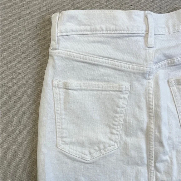 GAP White Frayed-Hem Denim Mini Skirt - Picture 8 of 8